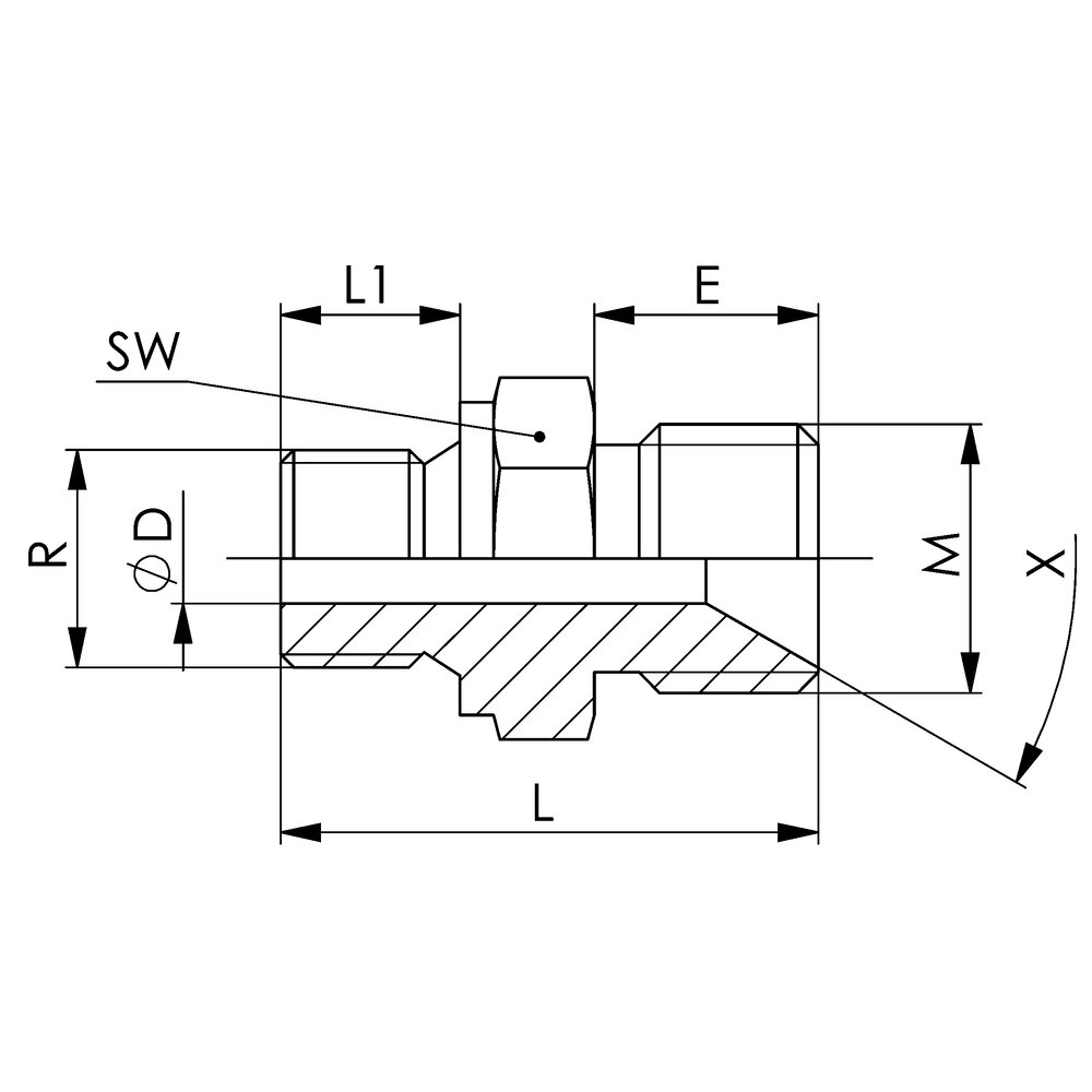 картинка Ввинчиваемый фланец АМF 69328 от магазина "Элит-инструмент"