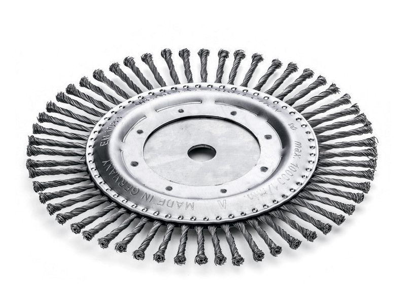 Щетка жгутовая дисковая для триммеров со стальной проволокой диаметр 250 мм длина 42 мм ворс 0,50 мм LESSMANN 477.261.01