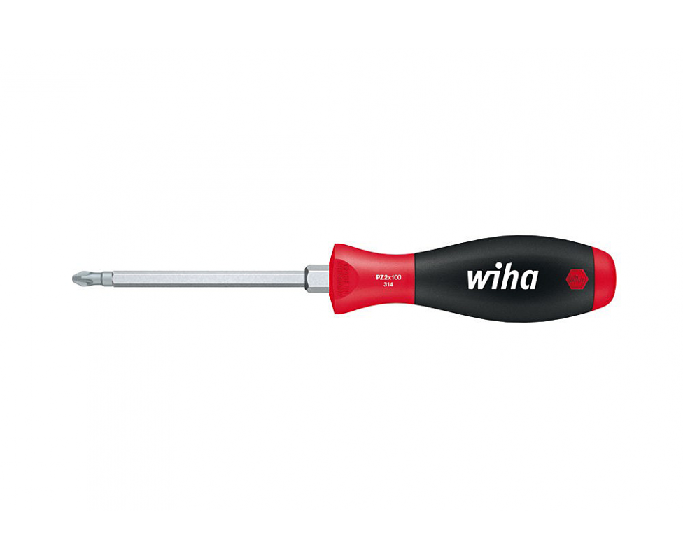 Отвертка Wiha SoftFinish Pozidriv 314 00779 PZ4 x 200 крестовая с шестигранным жалом