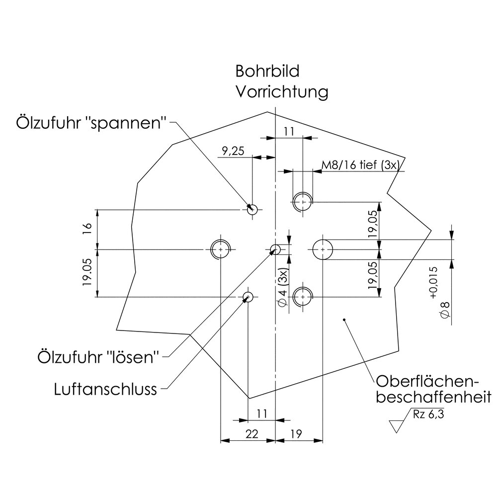 картинка Зажим для расточки, гидравлический, эксцентриковый АМF 324392 от магазина "Элит-инструмент"