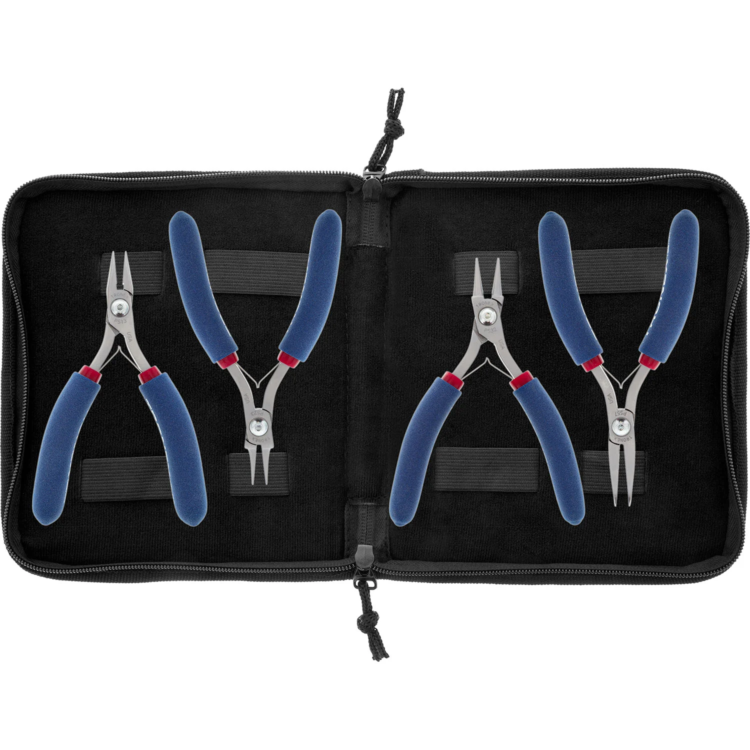 Набор плоскогубцев для работы с тонкой проволокой Tronex в футляре (Стандартные ручки) TX5KIT-FW