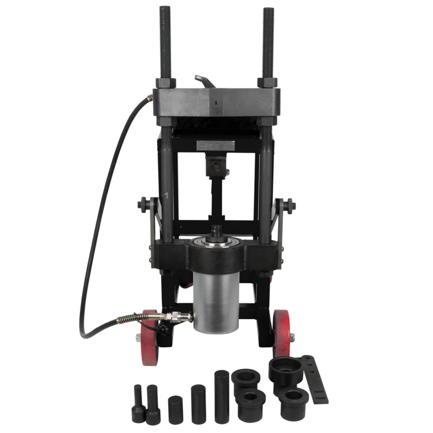 картинка Пресс для шкворня поворотного кулака, 75 т, с комплектом гильз, 29 шт от магазина "Элит-инструмент"