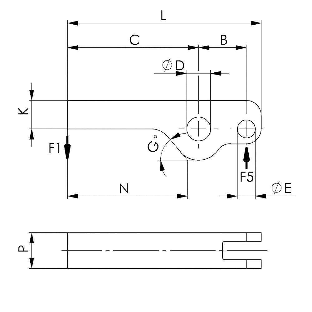 картинка Заготовка зажимного рычага АМF 328567 от магазина "Элит-инструмент"