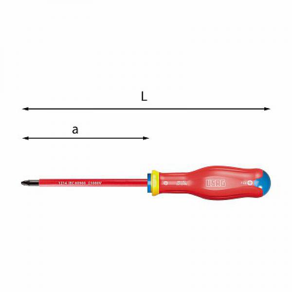 Отвертки для винтов POZIDRIV® - SUPADRIV® - 1000 V 091 PZ U00910046