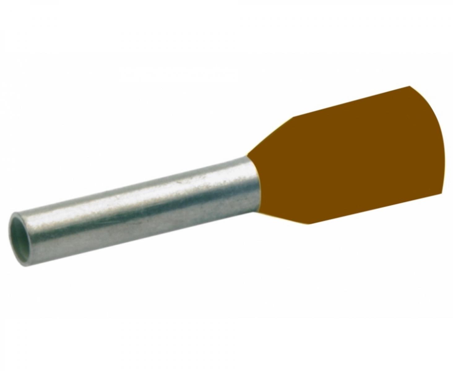 Наконечник втулочный коричневый изолированный DIN 46228 0,14 мм² Klauke KLK1668 100 шт.