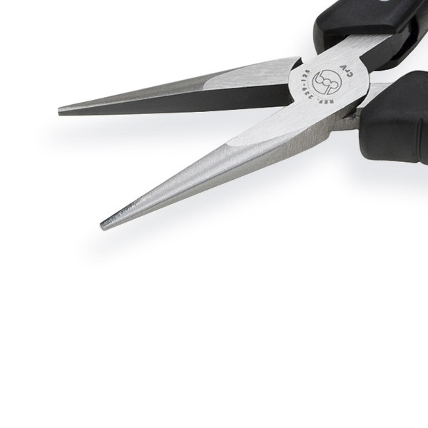 картинка Антистатические захватные для электроники без режущей кромки, длинногубцы ESD Dogher 239-125 от магазина "Элит-инструмент"