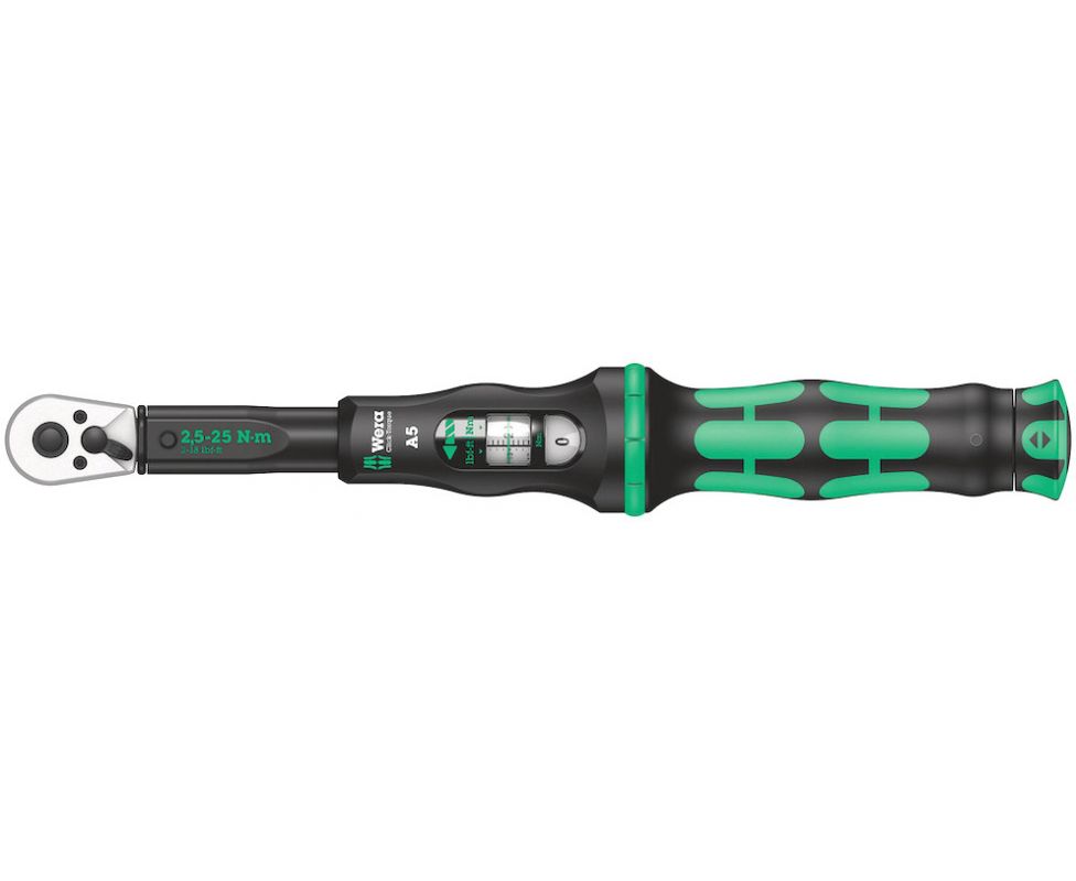 Динамометрический ключ Wera Click-Torque A 5 2,5-25 Nm с трещоткой с реверсом WE-075604