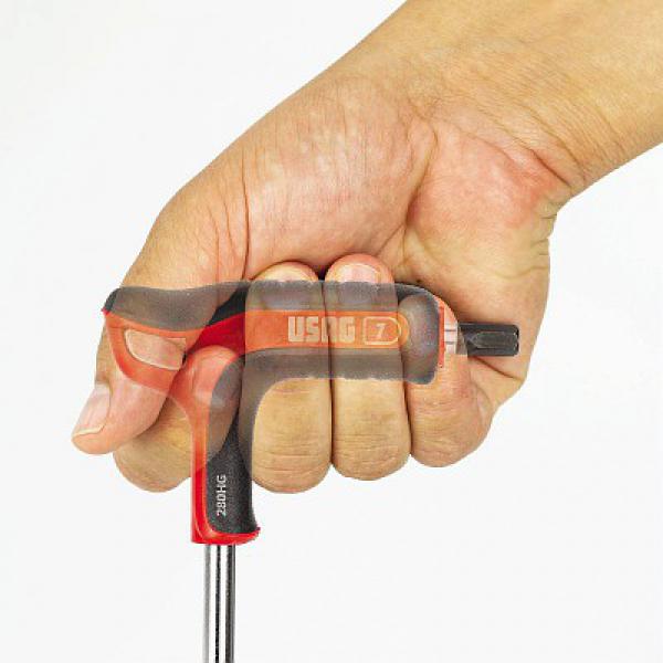 картинка Изогнутый торцовый шестигранный ключ с рукояткой из двух материалов 280 HG U02801391 от магазина "Элит-инструмент"