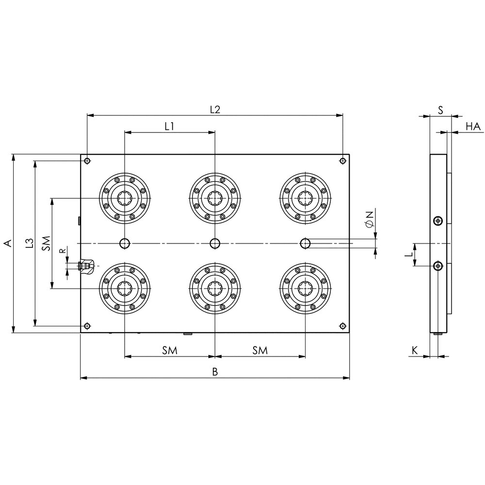 картинка 6-точечная зажимная станция АМF 426734 от магазина "Элит-инструмент"