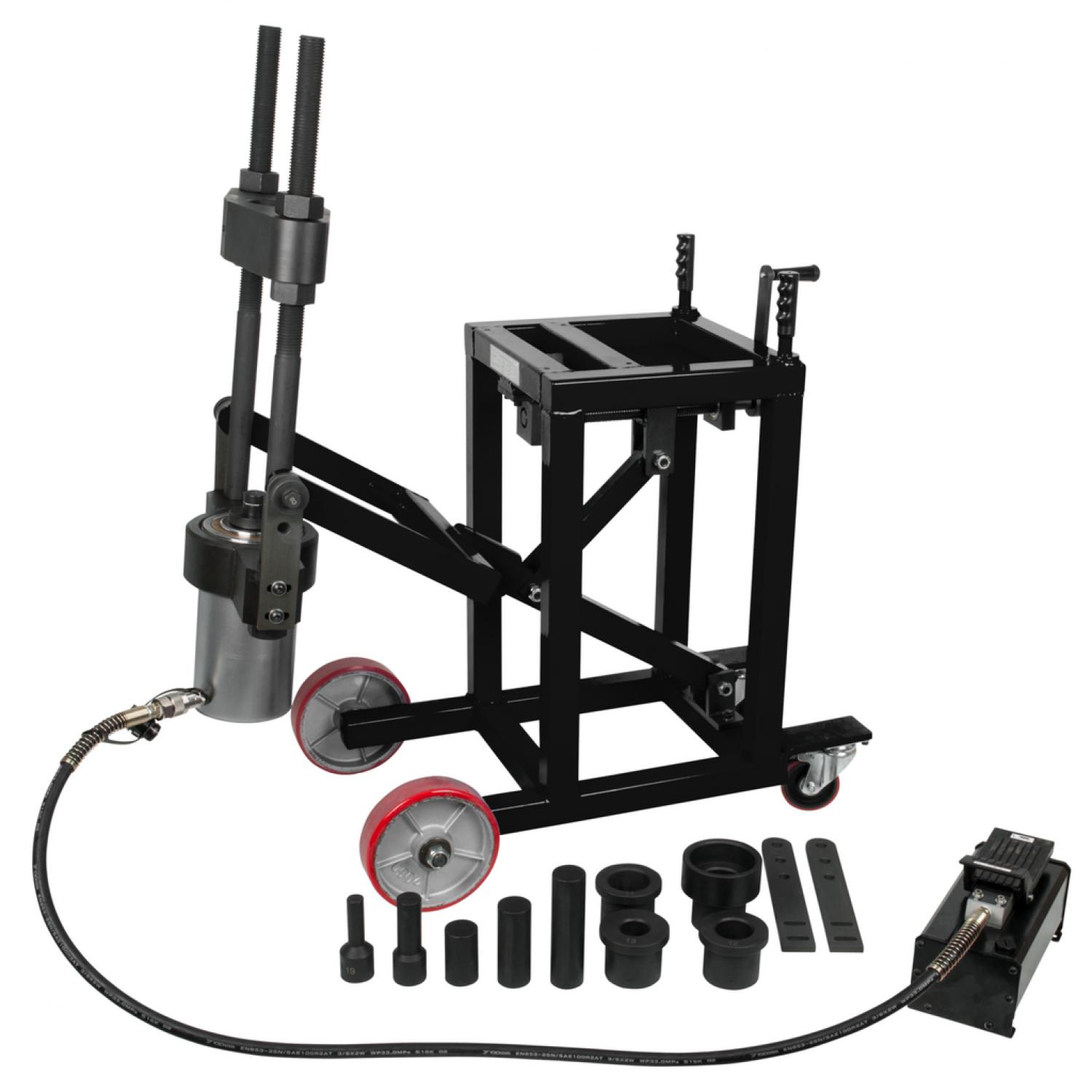 картинка Пресс для шкворня поворотного кулака, 75 т, с комплектом гильз, 29 шт от магазина "Элит-инструмент"