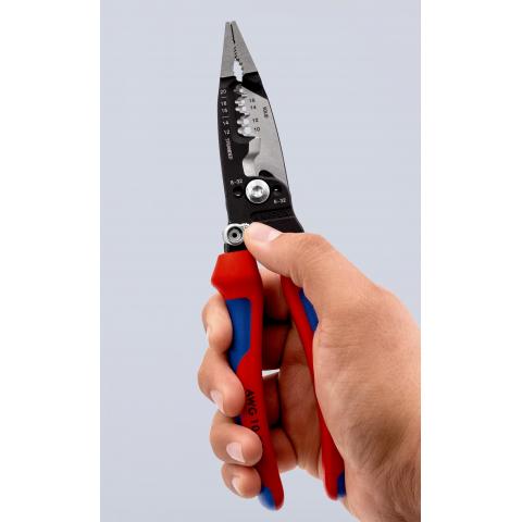 картинка KNIPEX WireStripper, многофункциональные клещи для электриков, американская модель KNIPEX 13728200  от магазина "Элит-инструмент"
