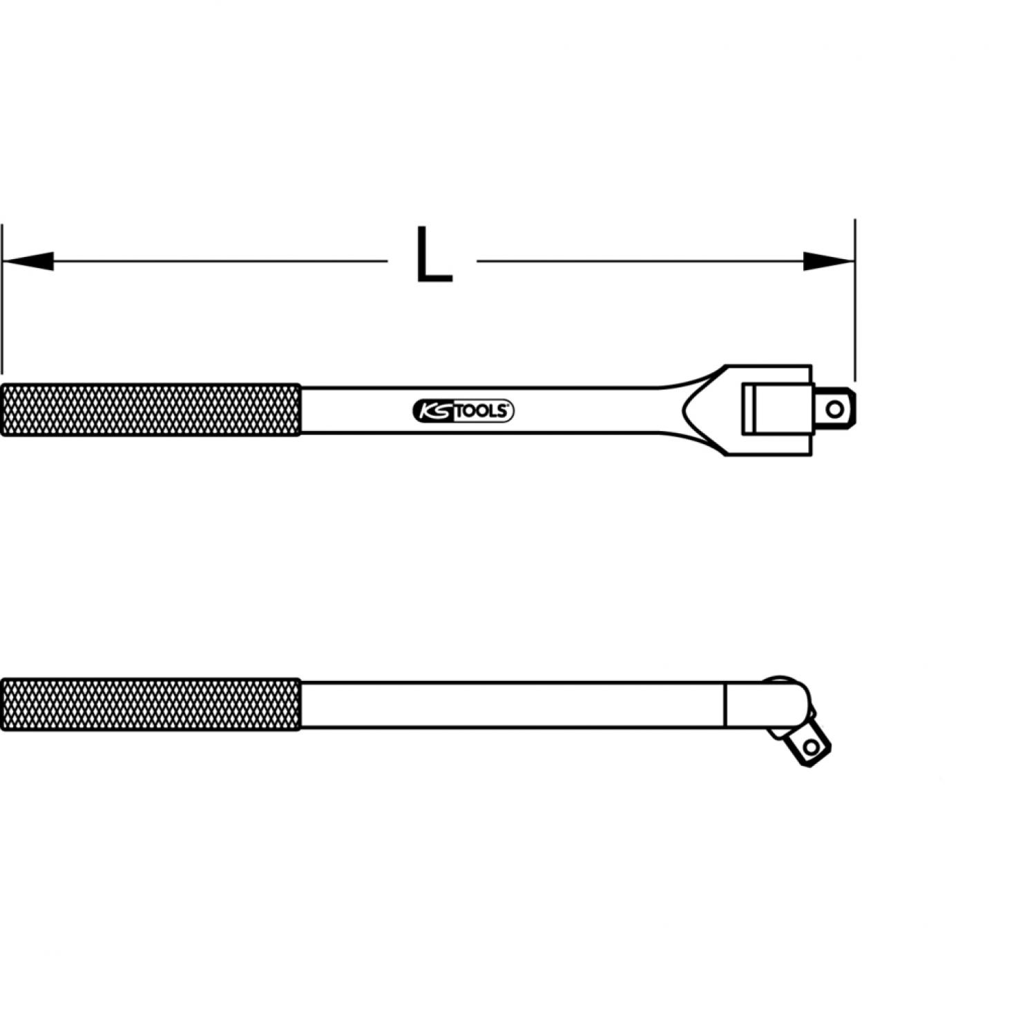 картинка Шарнирная рукоятка BRONZEplus 1/2", 250 мм от магазина "Элит-инструмент"