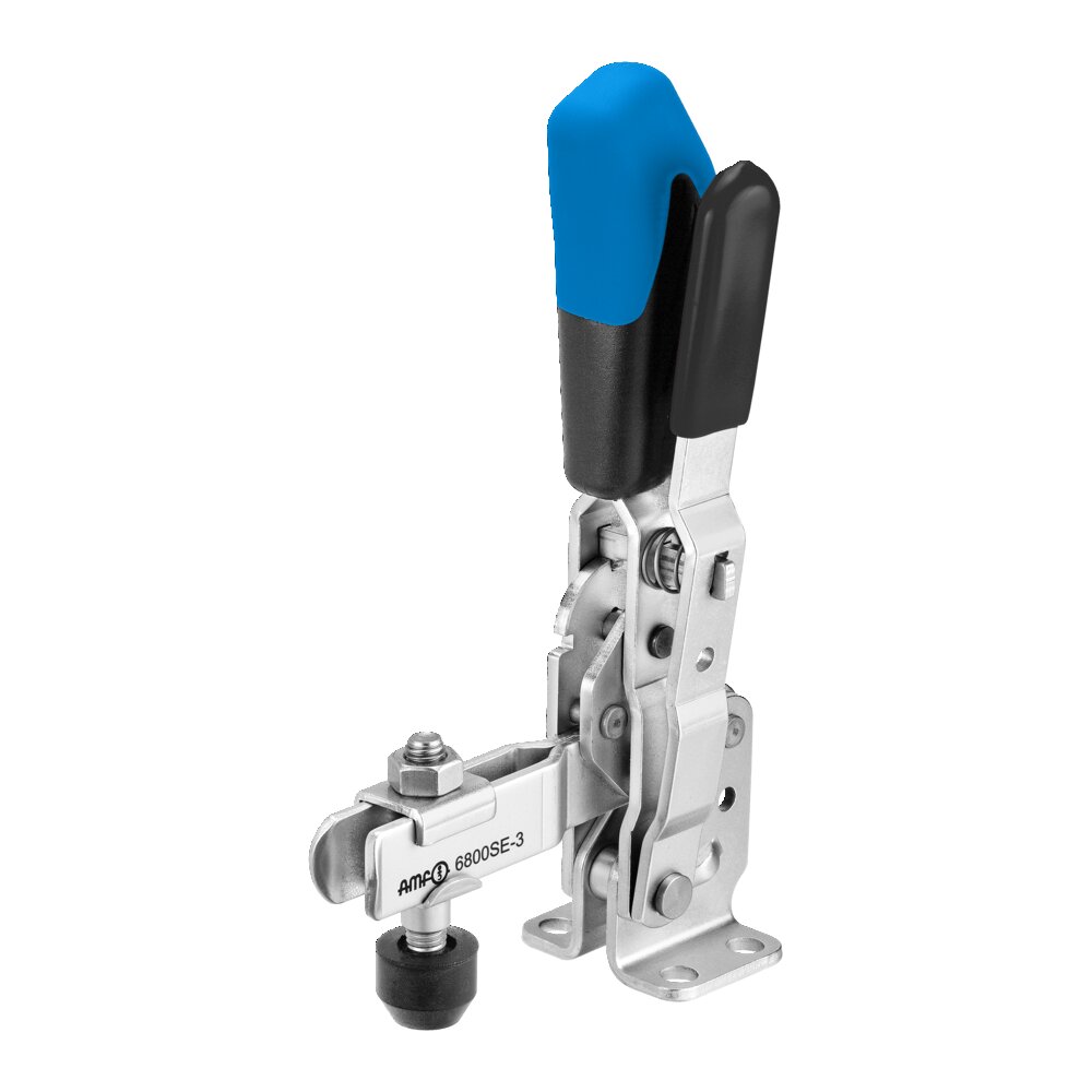 Вертикальный шарнирный зажим с синей ручкой и предохранительной защелкой АМF 557725