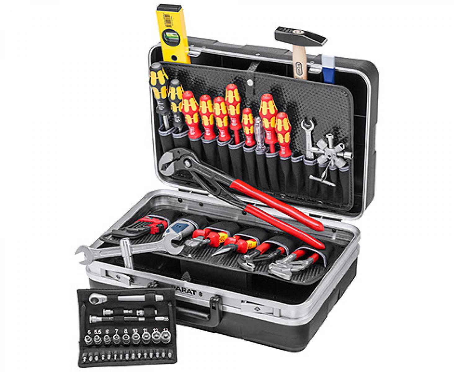 картинка Чемодан сантехника 460 х 190 х 310 мм Knipex KN-002121HKS 52 предмета от магазина "Элит-инструмент"