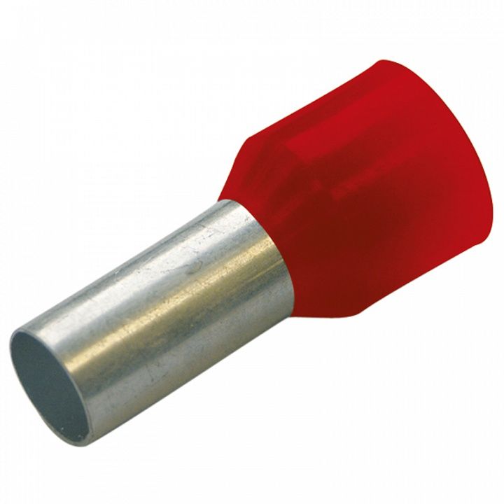 картинка Гильза конечная изолированная (НШВИ) 1,5/ 18 мм цвет красный (упак. 500 шт.) от магазина "Элит-инструмент"