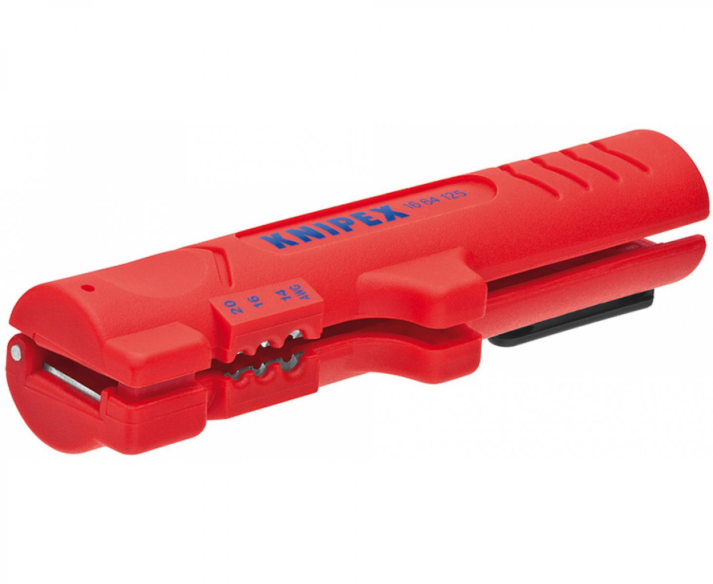 Инструмент для снятия оболочки с плоского и круглого кабеля Knipex KN-1664125SB