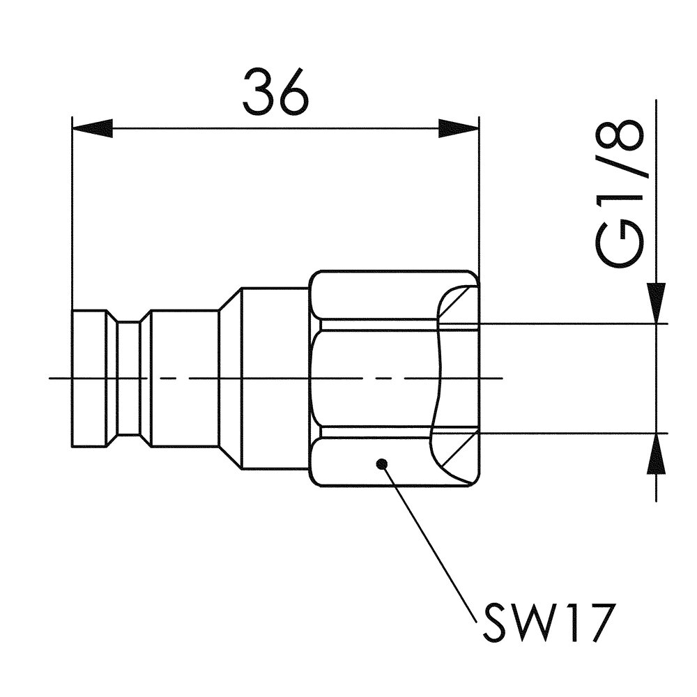 картинка Быстроразъемное соединение "плоское" G1/8 АМF 558043 от магазина "Элит-инструмент"