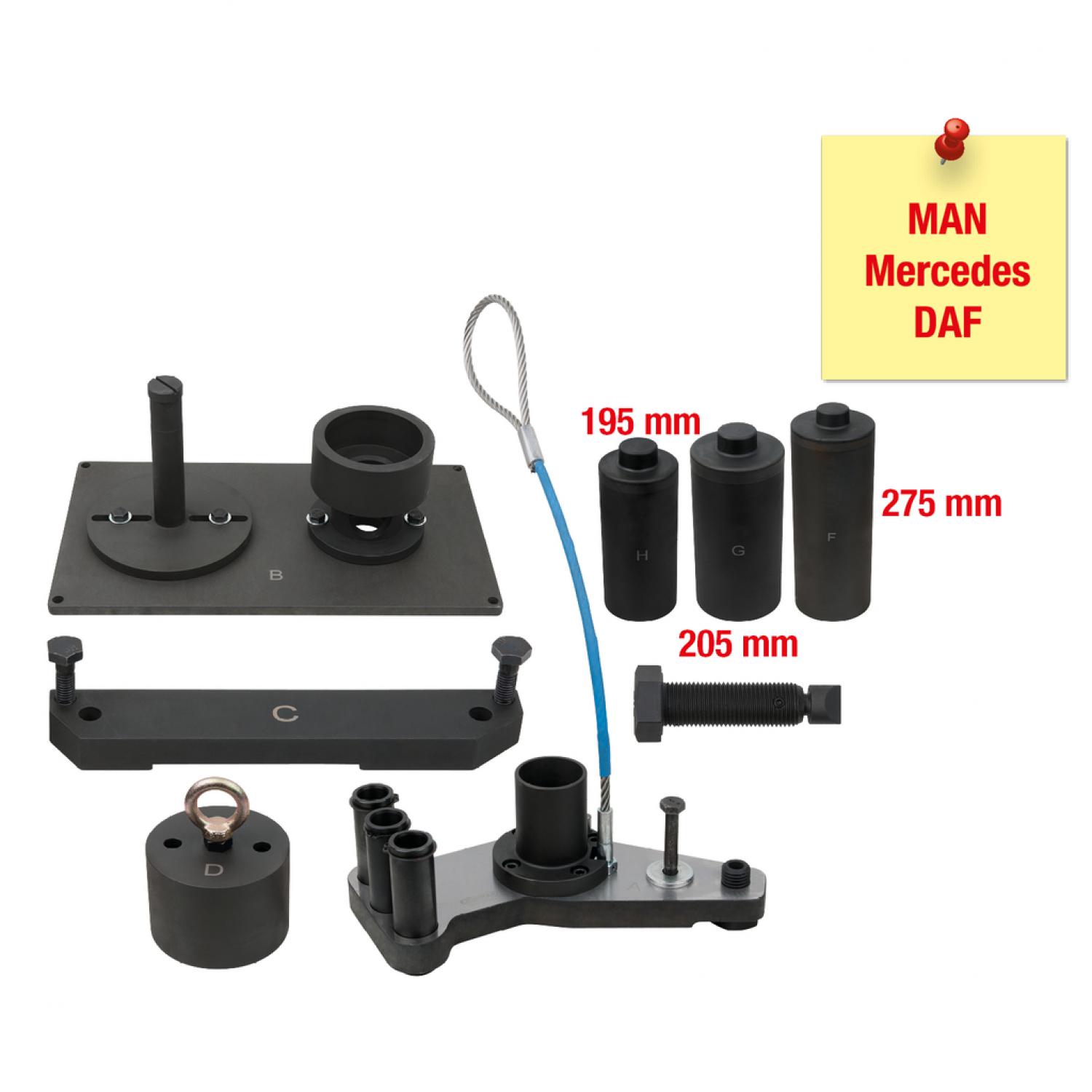 Комплект для монтажа и демонтажа коробки передач MAN / Mercedes ZF 16S, 8 шт