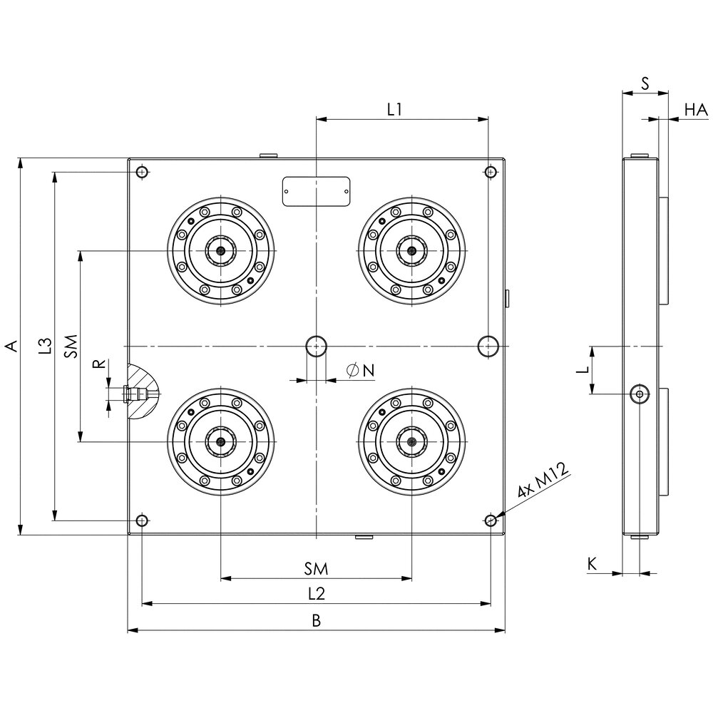 картинка 4-точечная зажимная станция АМF 426742 от магазина "Элит-инструмент"