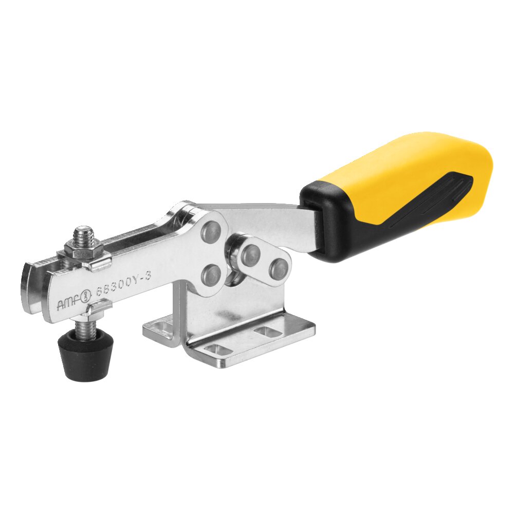 Горизонтальный шарнирный зажим plus с желтой ручкой АМF 560157