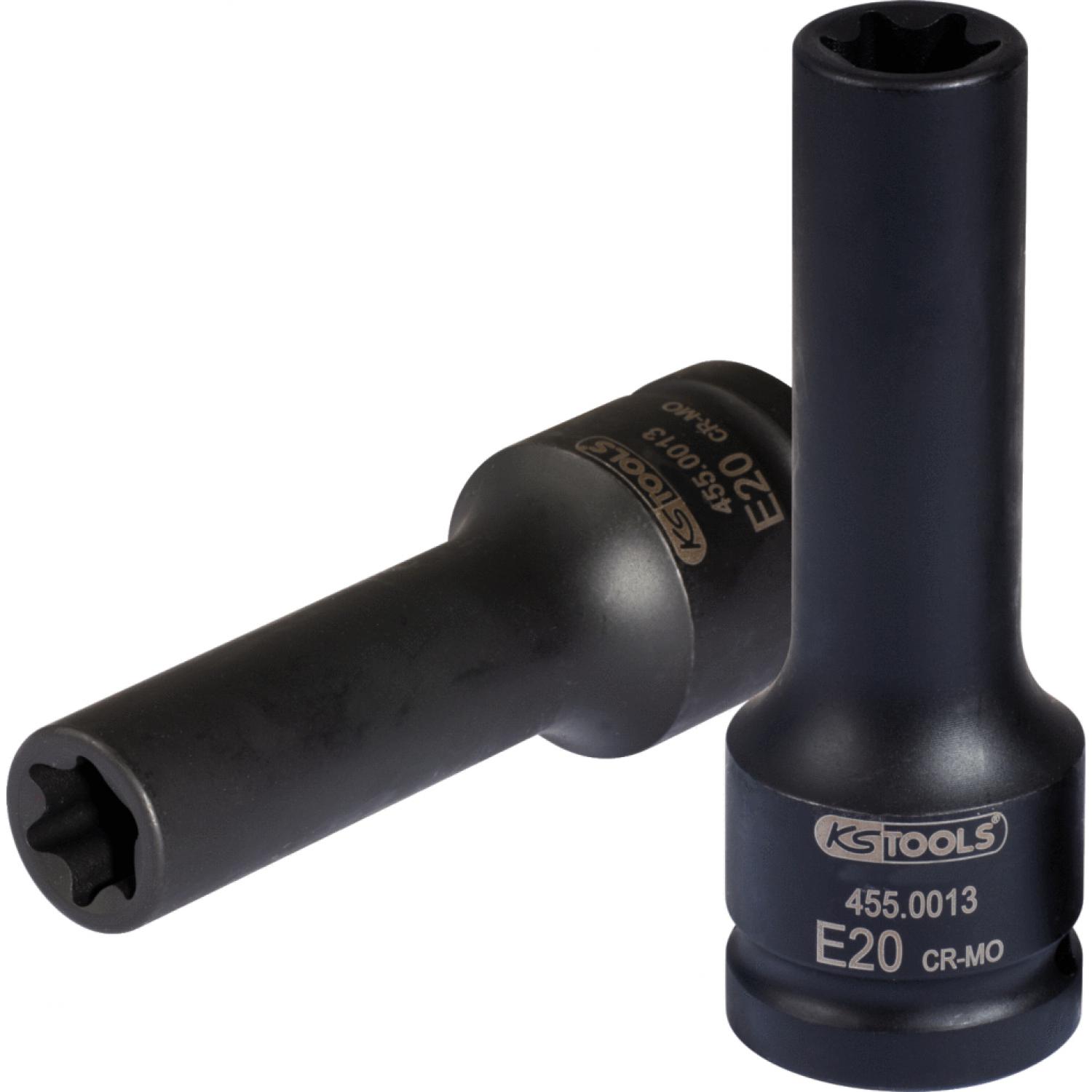 Силовая торцовая головка 3/4" с профилем Torx, длинная, E20