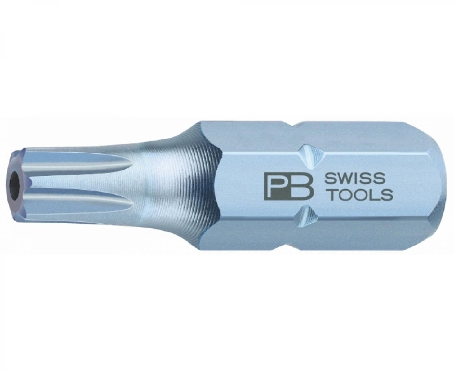 картинка Бита TORX BO PrecisionBits C6,3 с внешним шестигранником 1/4 PB Swiss Tools PB C6.400B/25 T25H от магазина "Элит-инструмент"
