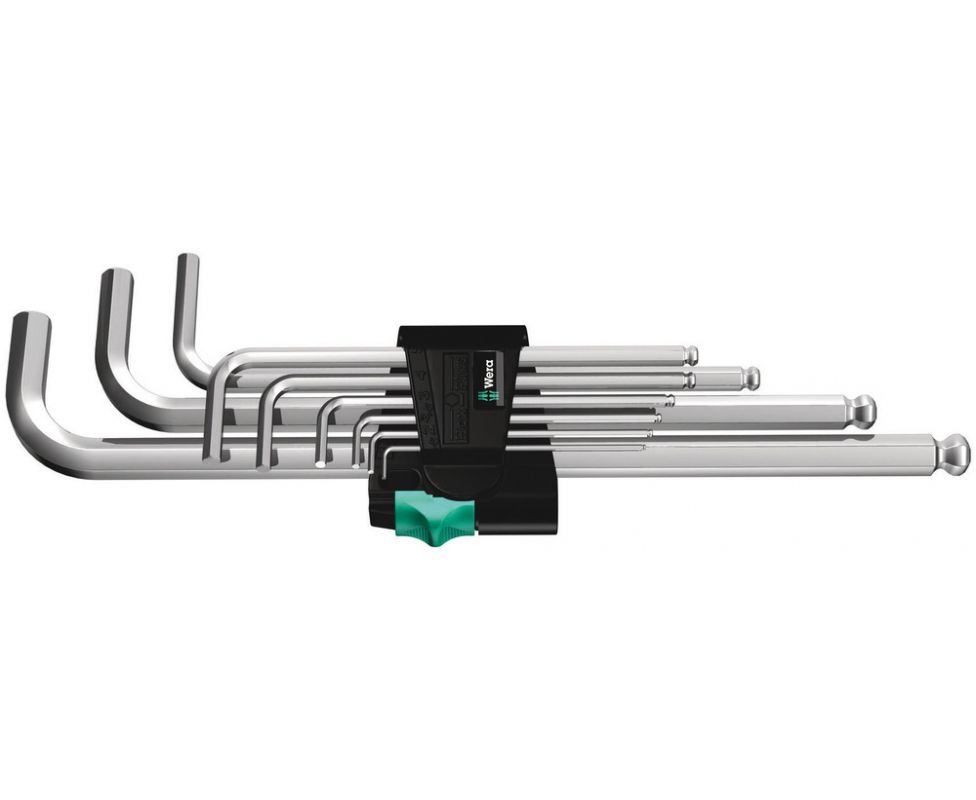 картинка Набор Г-образных ключей, метрических, хромированных Wera 950 PKL/9 SM N WE-022087 / 5863 0009 Fplus от магазина "Элит-инструмент"