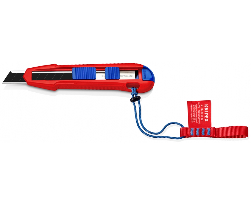 картинка KNIPEX CutiX Нож универсальный, 165 мм, для стандартных отламывающихся лезвий на 18 мм KN-9010165BK от магазина "Элит-инструмент"