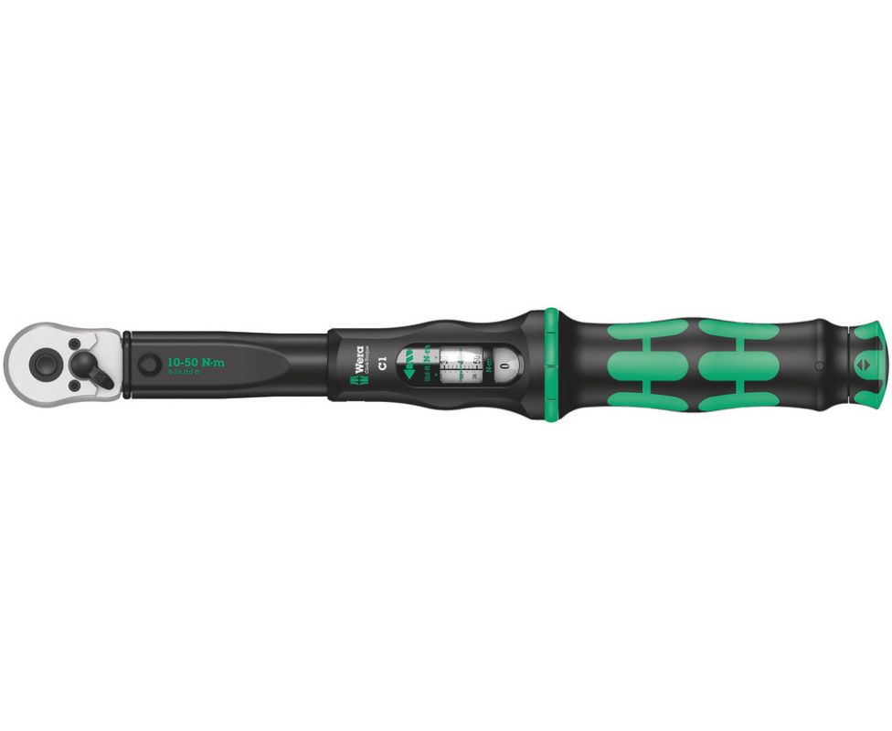 Динамометрический ключ Wera Click-Torque C 1 10-50 Nm с трещоткой с реверсом WE-075620