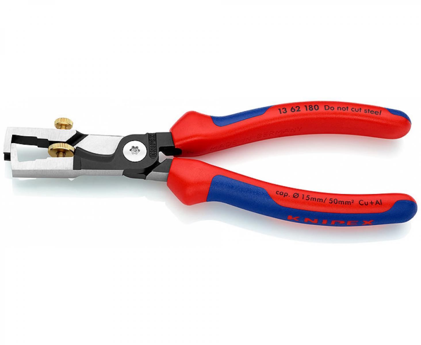 картинка Клещи для удаления изоляции с функцией резания кабеля Knipex KN-1362180 от магазина "Элит-инструмент"