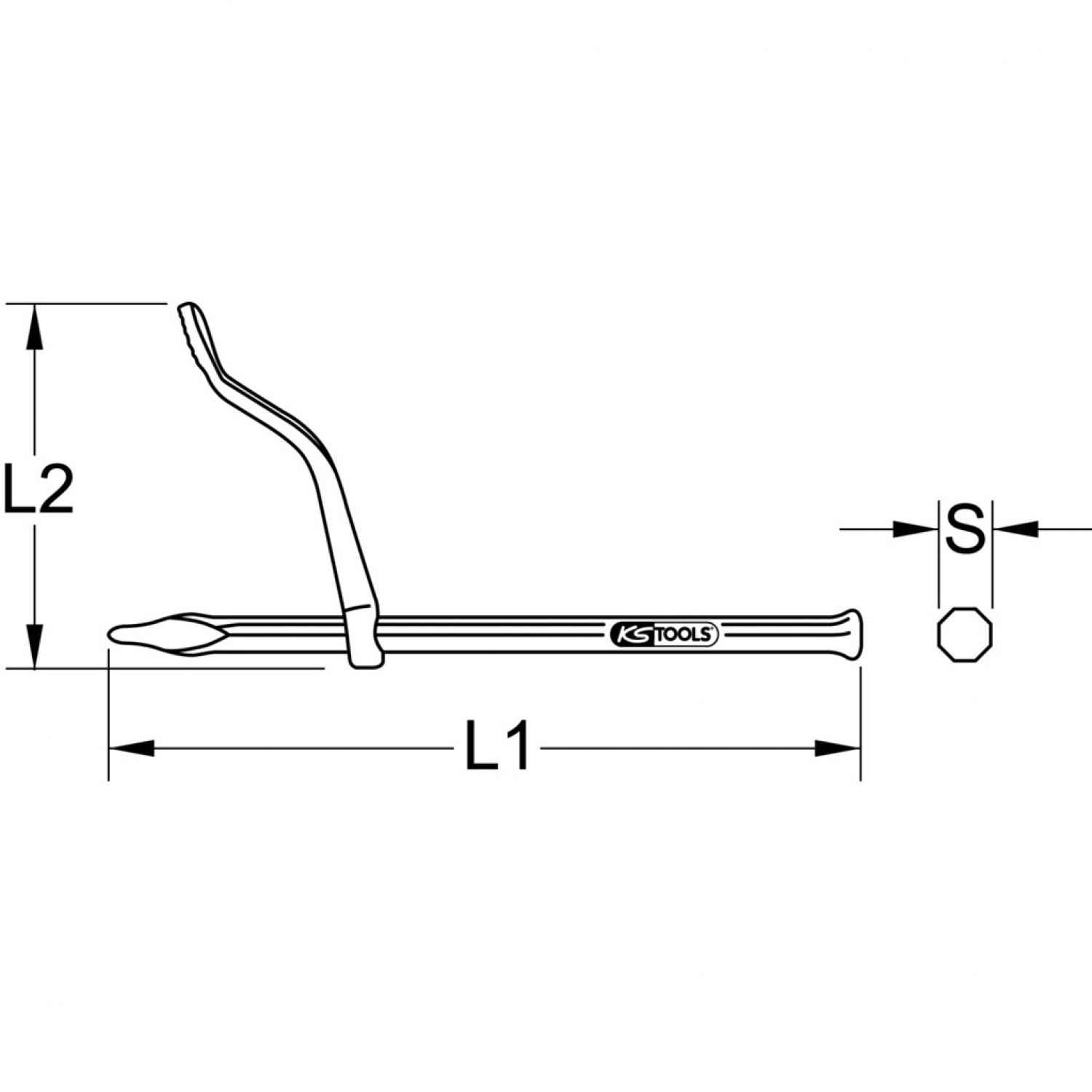 картинка Штукатурный крюк, 4-гранный, 250 мм KSTools-156.0568 от магазина "Элит-инструмент"