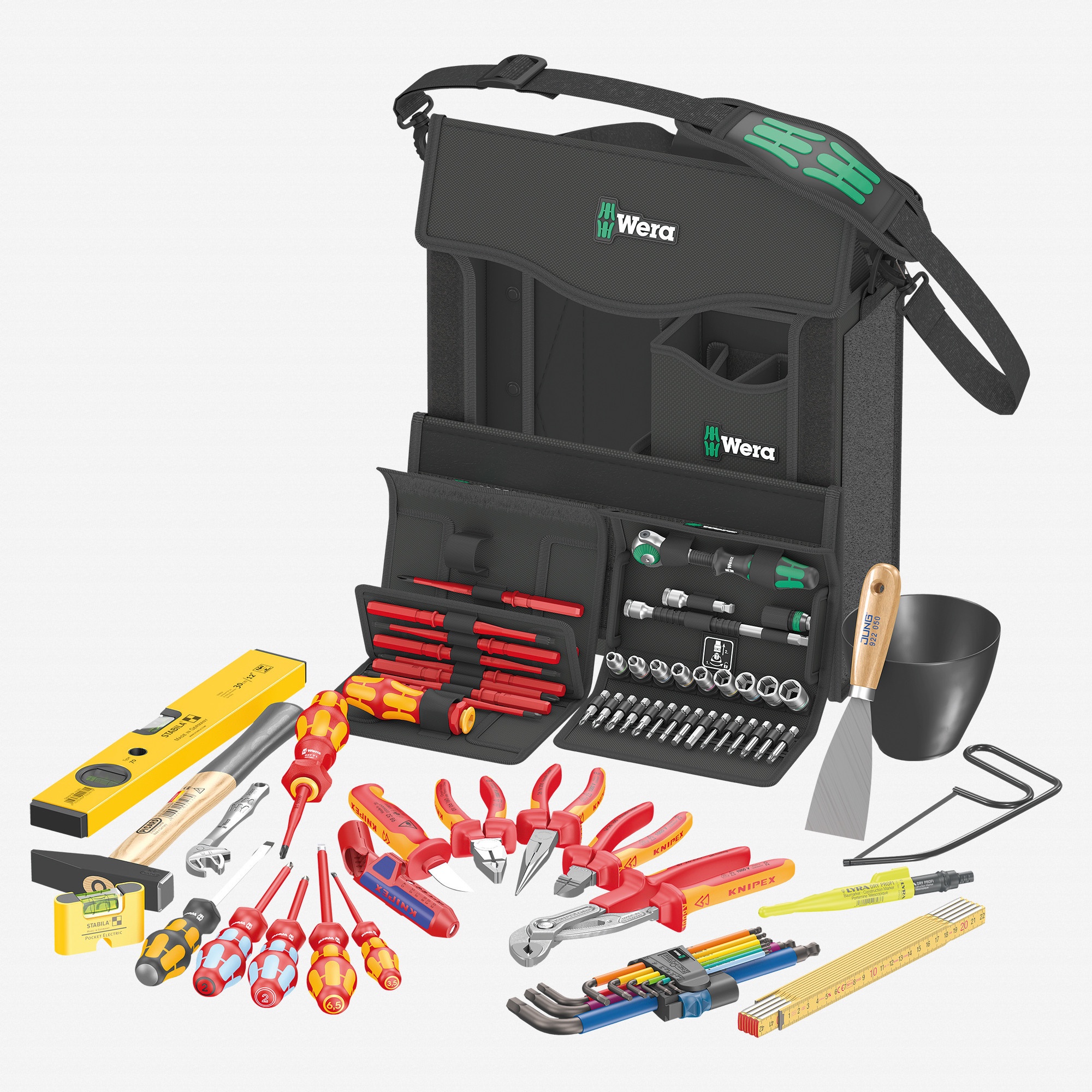 картинка Набор инструментов для электромонтажа, 73 предмета, Wera 2go WERA WE-134025  от магазина "Элит-инструмент"