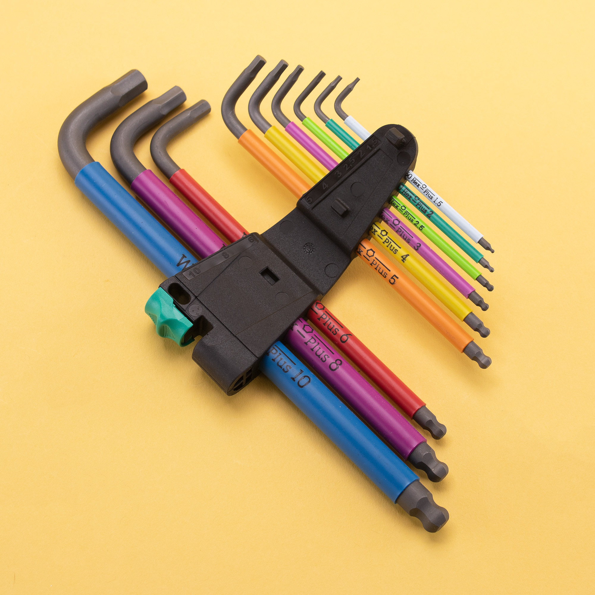картинка Набор Г-образных ключей, метрических, Wera 950 SPKL/9 SM N Multicolour BlackLaser WE-073593 / 585A 0009 Fplus от магазина "Элит-инструмент"