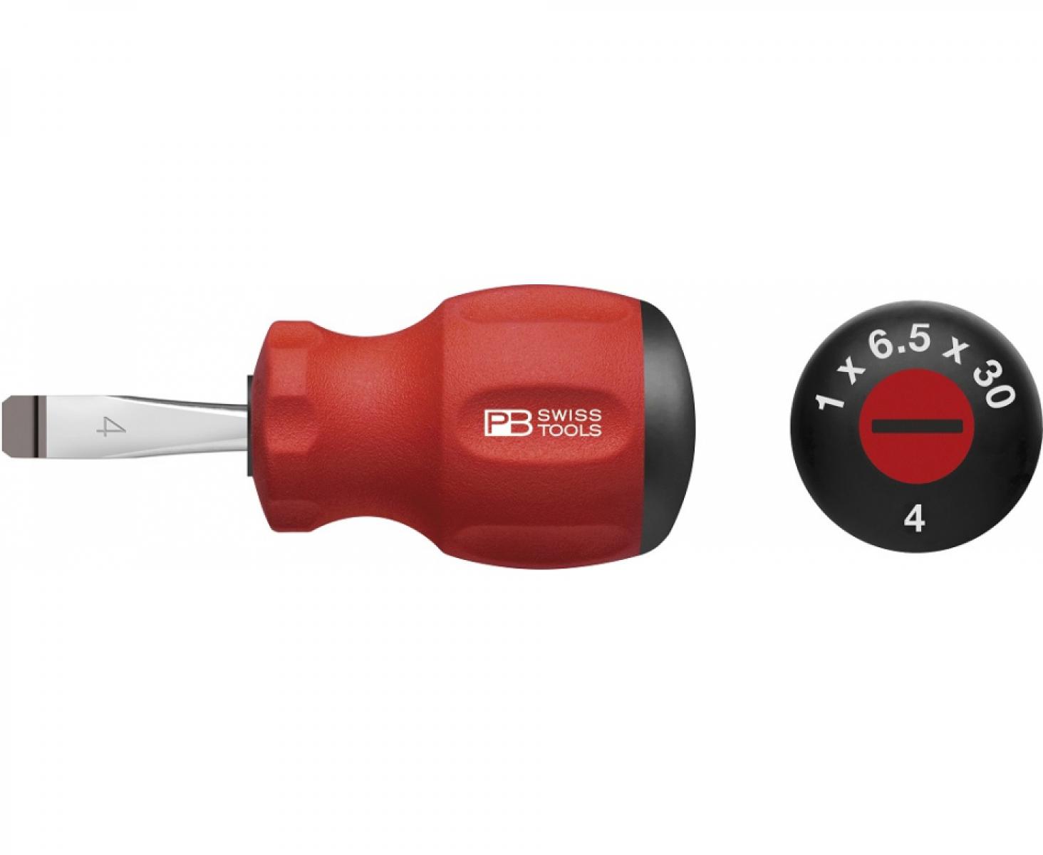 картинка Отвертка шлицевая короткая SwissGrip PB Swiss Tools PB 8135.5-30 1.2 x 8 от магазина "Элит-инструмент"