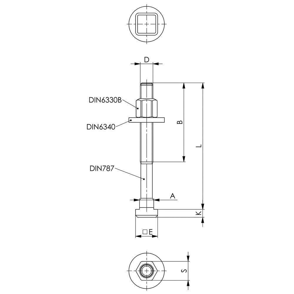 картинка Болты для Т-образных пазов, в комплекте АМF 81158 от магазина "Элит-инструмент"