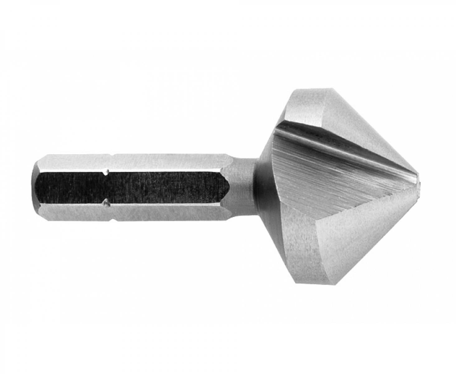картинка Зенкер конический 90° CBN 6,3 мм DIN 335 C Exact GQ-30621 3 режущих кромки шестигранный хвостовик от магазина "Элит-инструмент"