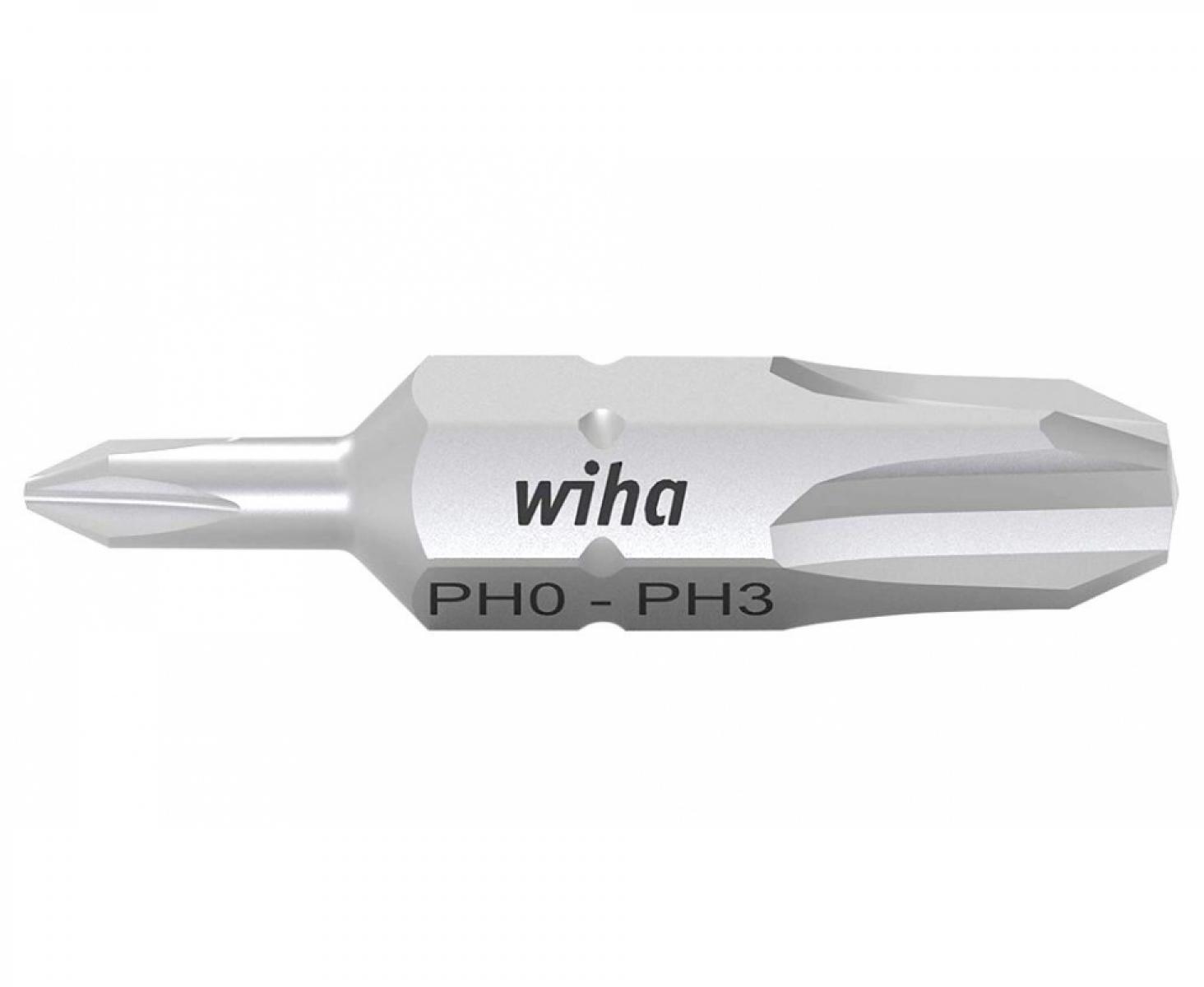 Бита двусторонняя крестовая Wiha Standard Phillips PH1 х PH3 х 30 мм 7411Z 43860