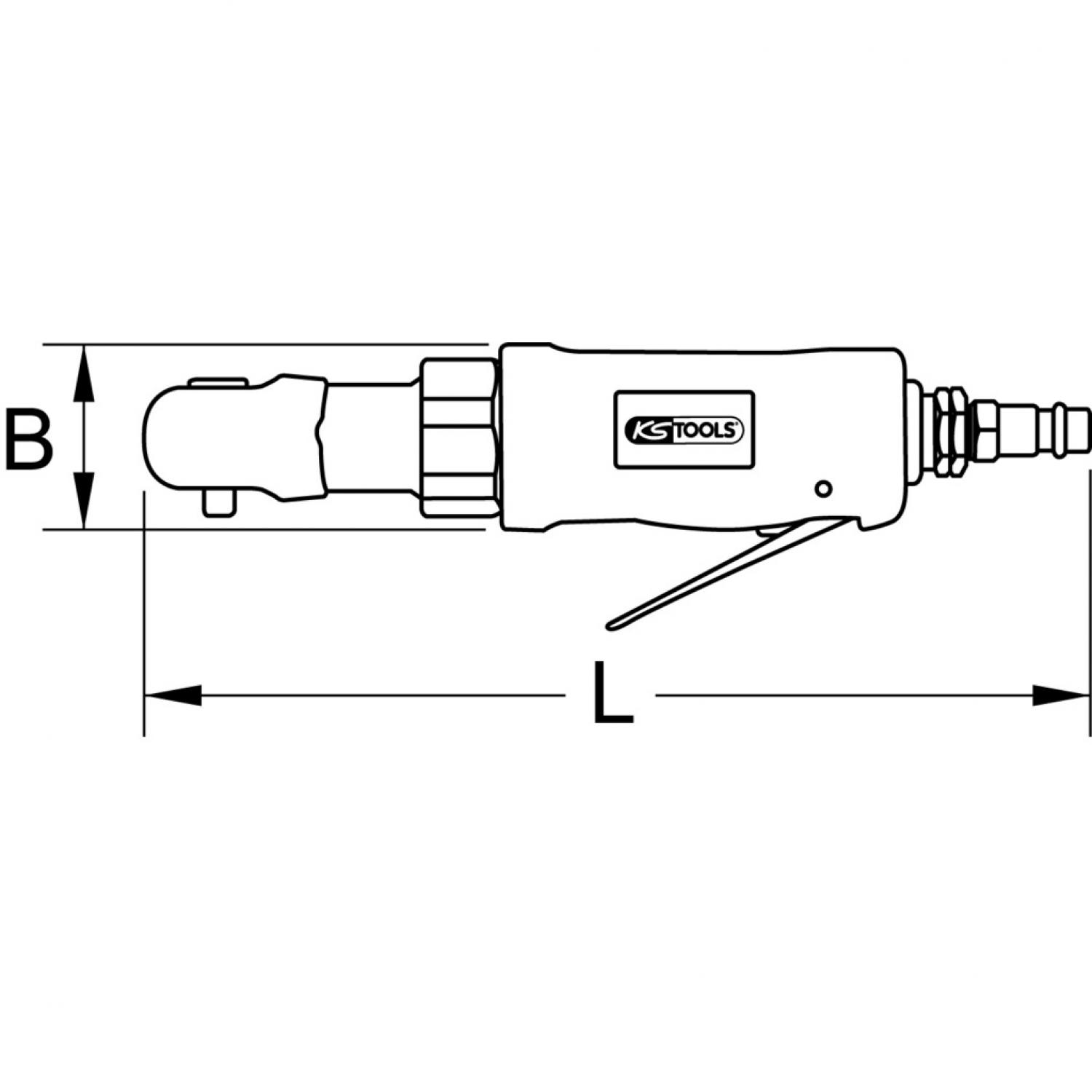 картинка Пневматический переключающийся мини-ключ с трещоткой SlimPOWER 1/2", 30 Нм от магазина "Элит-инструмент"