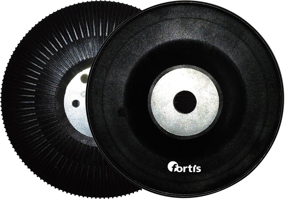 Опорная тарелка для волокнистых шлифовальных кругов с охлаждающими ребрами, FORTIS 4317784774451 (для дисков ø - 125 мм / удерживающее приспособление - M14)