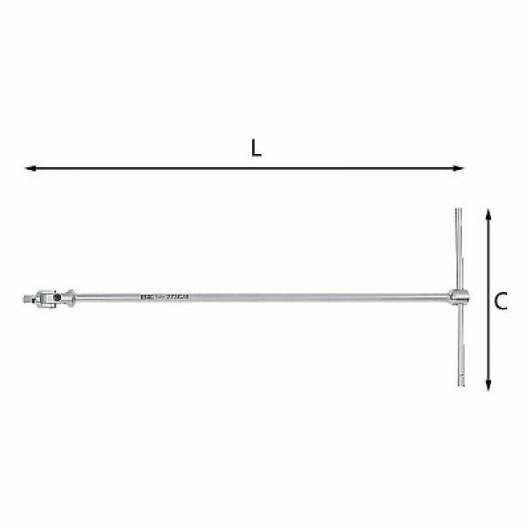 Шестигранные ключи с Т-образной рукояткой и шарнирной головкой 273 C U02730306