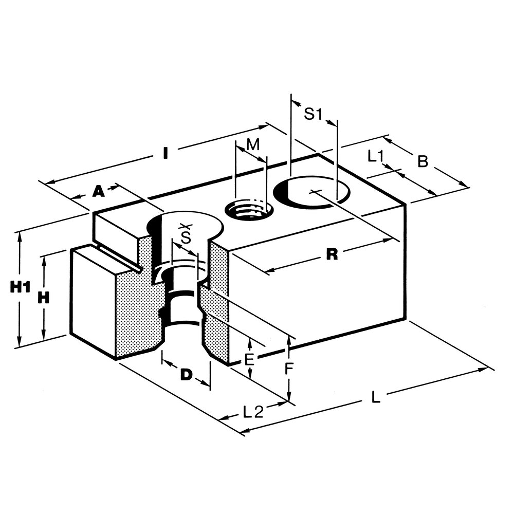 картинка Опорно-упорный блок, узкий АМF 88724 от магазина "Элит-инструмент"