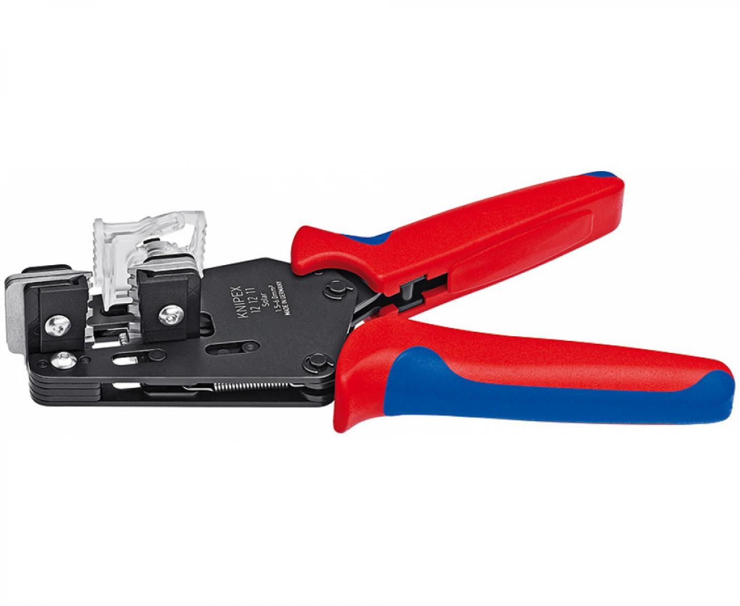 картинка Прецизионный инструмент для удаления изоляции (1,5 - 6,0 мм²) с фасонными ножами Knipex KN-121211 от магазина "Элит-инструмент"