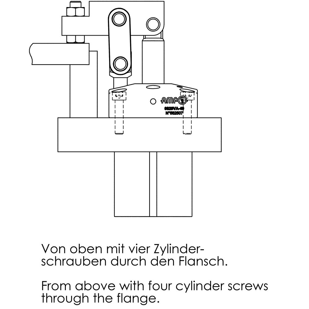 картинка Соединительный зажим, пневматический, фланцевое исполнение АМF 562505 от магазина "Элит-инструмент"