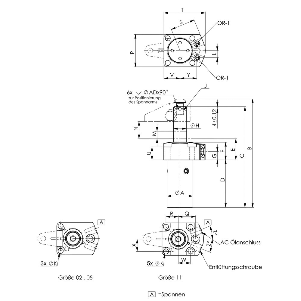 картинка Поворотный зажим, крепление на верхнем фланце, прецизионная конструкция АМF 327734 от магазина "Элит-инструмент"