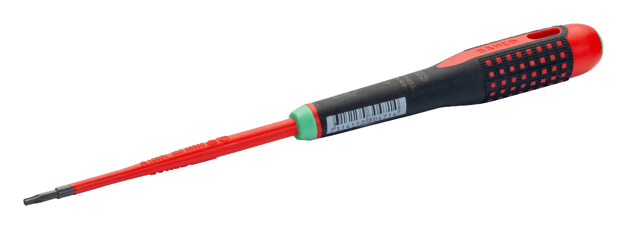 Изолированные отвертки ERGO™ под винты TORX® с тонким стержнем. Под винты TORX® BAHCO BE-8915SL