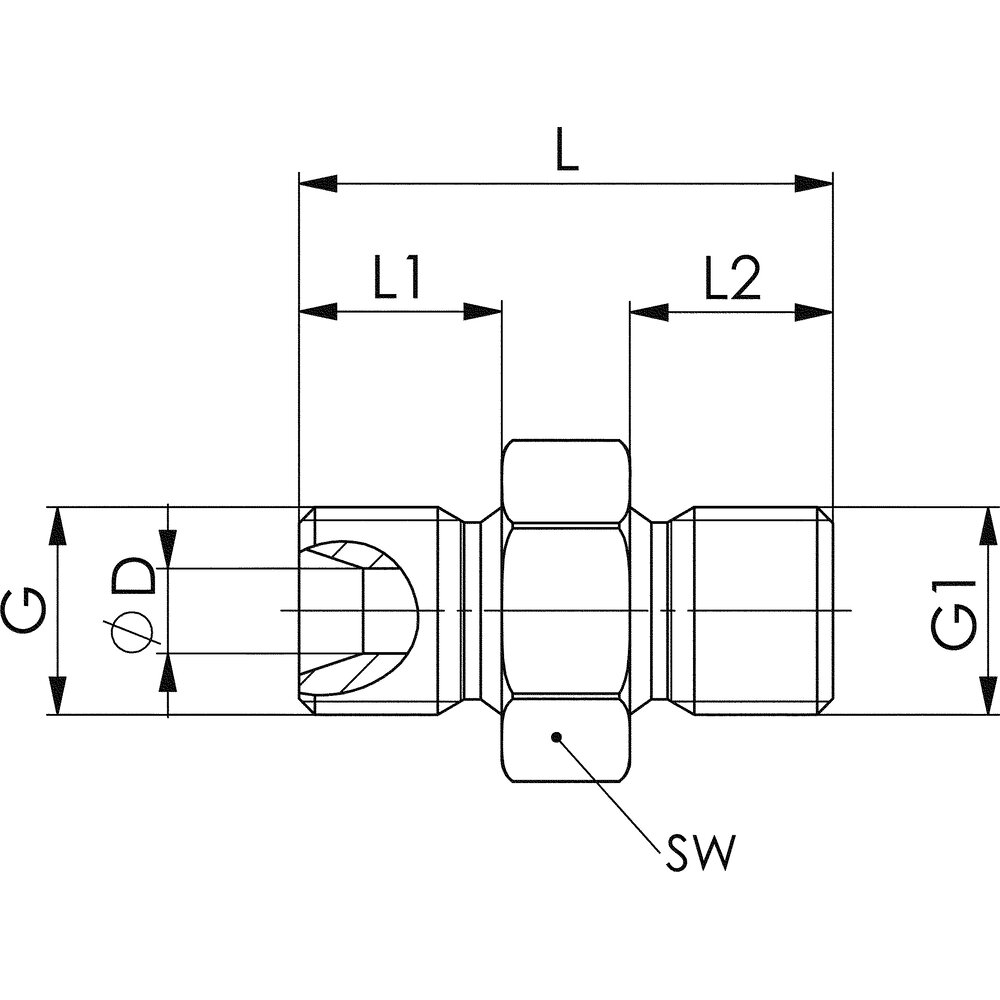 картинка Переходник с внешней резьбой АМF 558045 от магазина "Элит-инструмент"