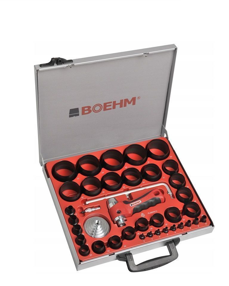 картинка Набор пробойников 2-59 мм BOEHM, 39 ПРЕДМЕТОВ | Размеры: 380 x 330 x 55мм (для паронитовых и графитовых прокладок ) BOEHM JLB259PACC/7802 0259 Fplus от магазина "Элит-инструмент"