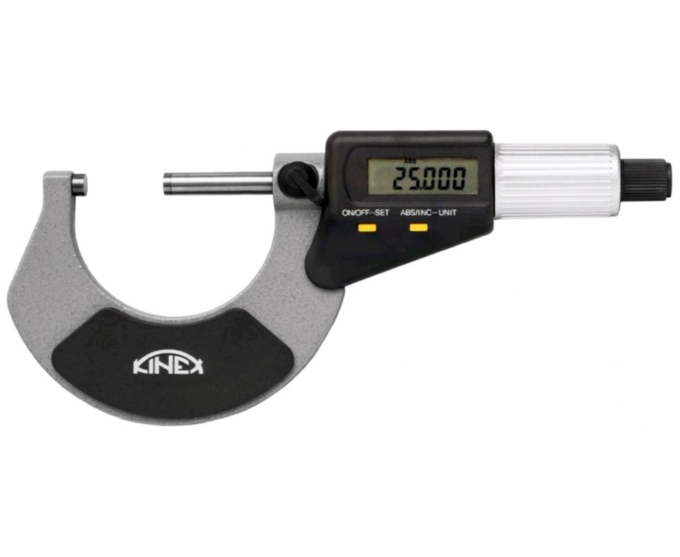 картинка Микрометр внешний цифровой 0-25 мм Kinex 7031-02-025 от магазина "Элит-инструмент"
