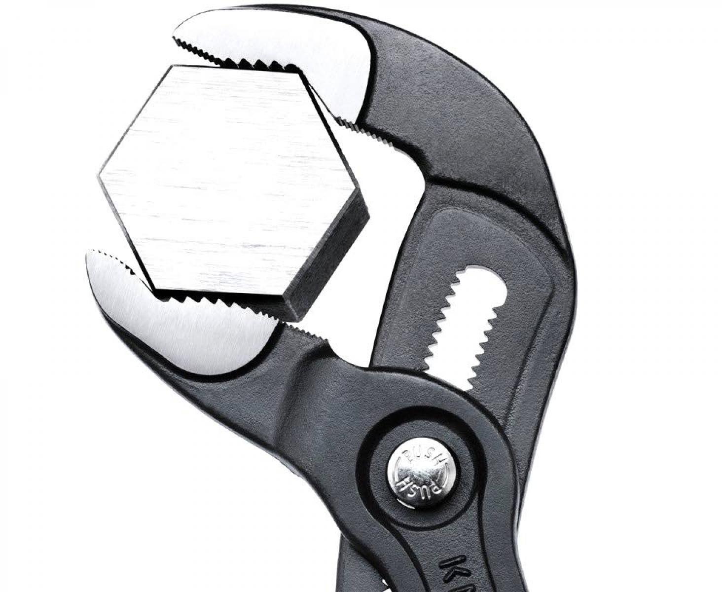 картинка KNIPEX Cobra высокотехнологичные сантехнические клещи KN-8701300SB в блистере от магазина "Элит-инструмент"