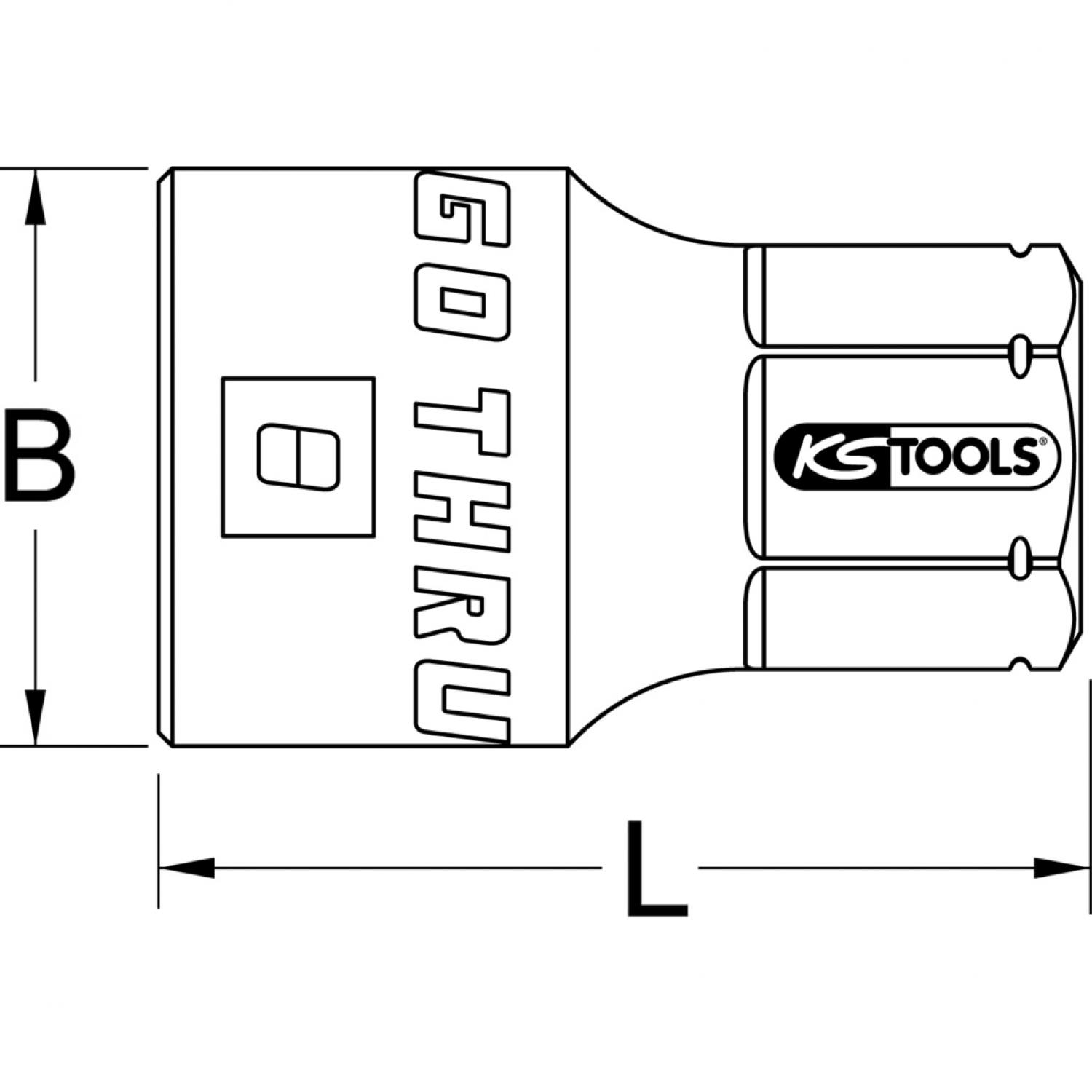 картинка Торцовая головка GEARplus RINGSTOP с отверстием, 10 мм от магазина "Элит-инструмент"